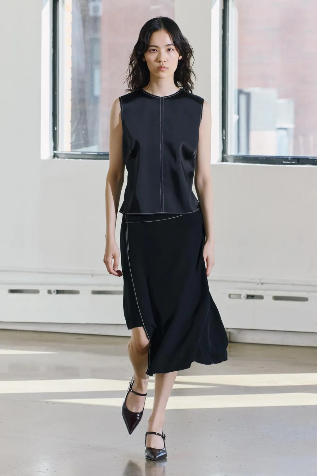 New FALDA ASIMÉTRICA PESPUNTES ZW COLLECTION Mujer Faldas / Shorts