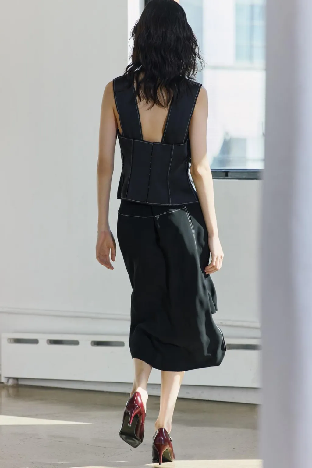 New FALDA ASIMÉTRICA PESPUNTES ZW COLLECTION Mujer Faldas / Shorts