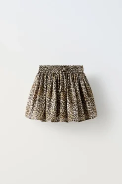 Niños ZARA 6 - 14 Años·Faldas / Bermudas<FALDA BERMUDA ANIMAL PRINT