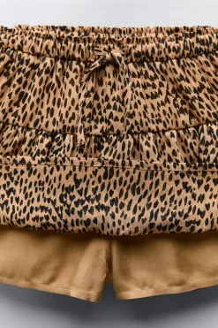 Niños ZARA 6 - 14 Años·Faldas / Bermudas<FALDA BERMUDA ANIMAL PRINT