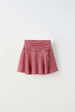 Niños ZARA 6 - 14 Años·Faldas / Bermudas<FALDA BERMUDA BAMBULA CUADROS