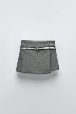 Niños ZARA 6 - 14 Años·Faldas / Bermudas<FALDA BERMUDA BRILLO