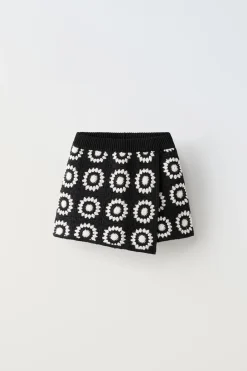 Niños ZARA 6 - 14 Años·Punto|6 - 14 Años·Faldas / Bermudas<FALDA BERMUDA CROCHET FLORES