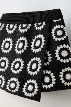 Niños ZARA 6 - 14 Años·Punto|6 - 14 Años·Faldas / Bermudas<FALDA BERMUDA CROCHET FLORES