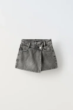 Niños ZARA 6 - 14 Años·Faldas / Bermudas<FALDA BERMUDA DENIM