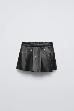 Niños ZARA 1½ - 6 Años·Faldas / Bermudas|6 - 18 Meses·Braguitas / Bermudas<FALDA BERMUDA EFECTO PIEL