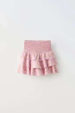 Niños ZARA 6 - 14 Años·Faldas / Bermudas<FALDA BERMUDA FLORES