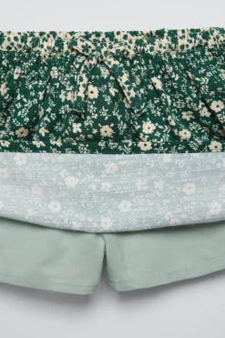Niños ZARA 1½ - 6 Años·Faldas / Bermudas|6 - 18 Meses·Braguitas / Bermudas<FALDA BERMUDA FLORES
