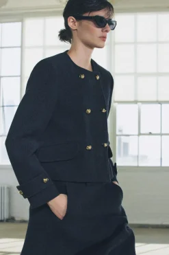 Fashion FALDA CAPA MEZCLA LANA ZW COLLECTION Mujer Faldas / Shorts