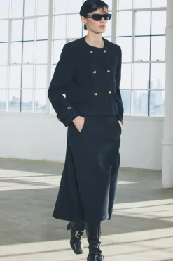 Fashion FALDA CAPA MEZCLA LANA ZW COLLECTION Mujer Faldas / Shorts