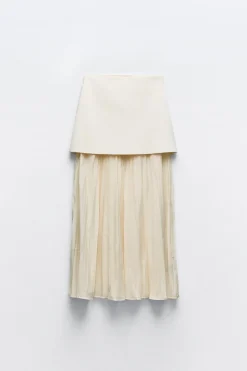 Sale FALDA COMBINADA PLISADA PUNTO Mujer Cárdigan / Jerséis|Punto