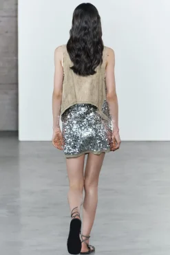 Sale FALDA CORTA LENTEJUELAS ZW COLLECTION Mujer Faldas / Shorts