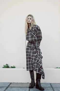 Discount FALDA CUADROS FRANELA CINTURÓN Mujer Faldas / Shorts