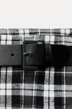 Discount FALDA CUADROS FRANELA CINTURÓN Mujer Faldas / Shorts