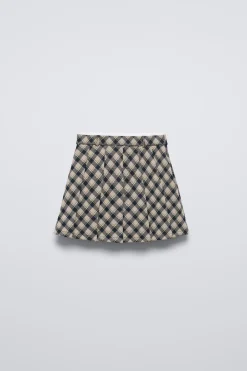 Niños ZARA 6 - 14 Años·Faldas / Bermudas<FALDA CUADROS TABLAS