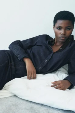 Online FALDA DENIM COMBINADA ZW COLLECTION Mujer Faldas / Shorts