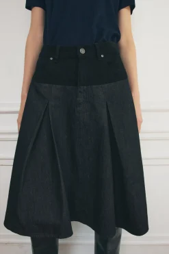 Hot FALDA DENIM COMBINADA ZW COLLECTION Mujer Faldas / Shorts