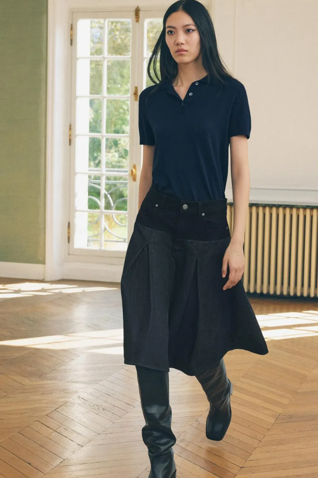 Hot FALDA DENIM COMBINADA ZW COLLECTION Mujer Faldas / Shorts