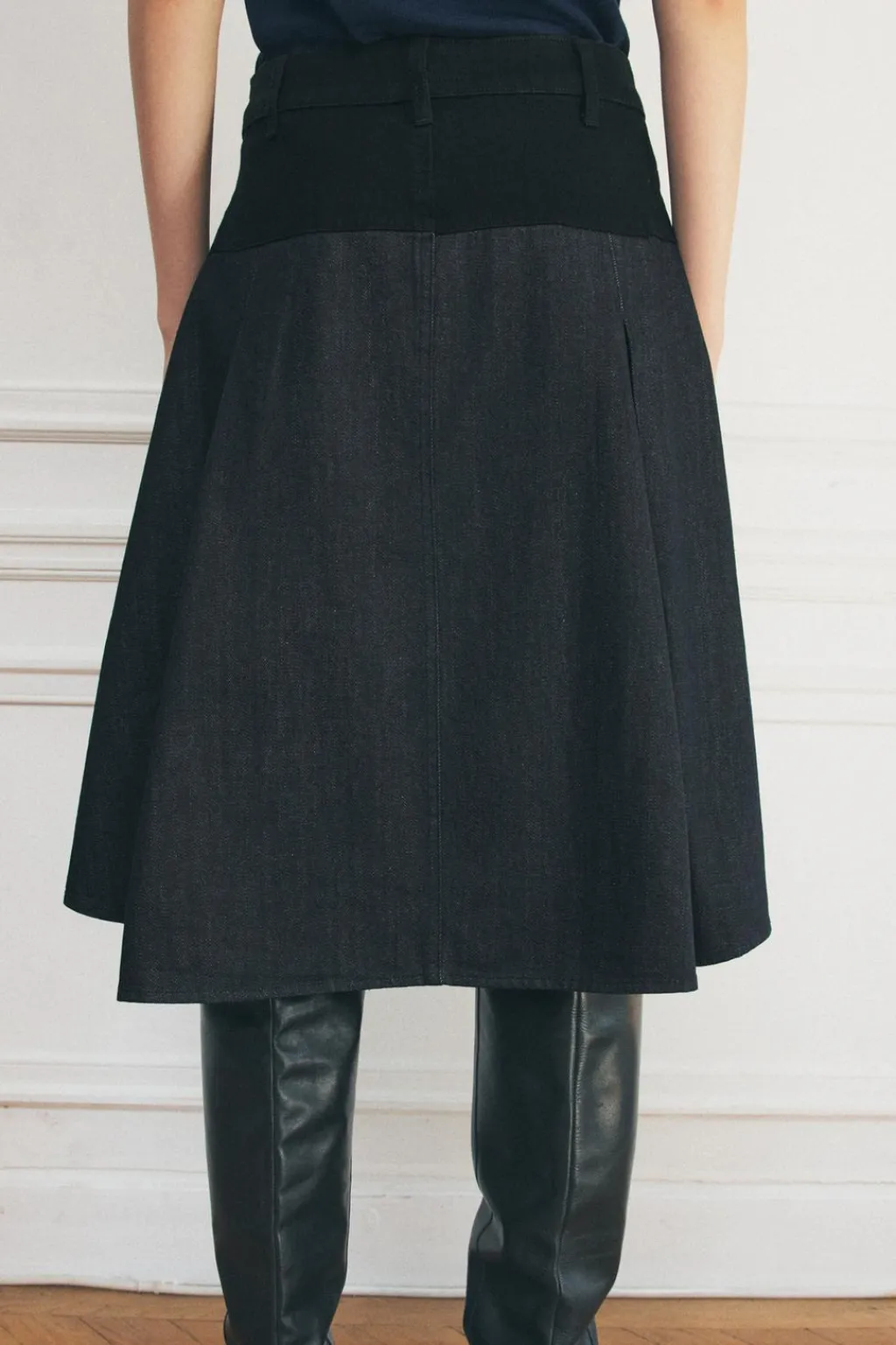 Hot FALDA DENIM COMBINADA ZW COLLECTION Mujer Faldas / Shorts