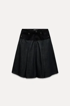 Hot FALDA DENIM COMBINADA ZW COLLECTION Mujer Faldas / Shorts