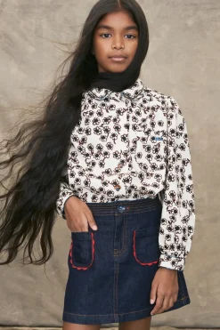 Niños ZARA 6 - 14 Años·Faldas / Bermudas<FALDA DENIM ONDAS LIMITED EDITION