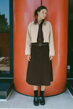 Fashion FALDA DENIM TRF COLOR Mujer Faldas / Shorts