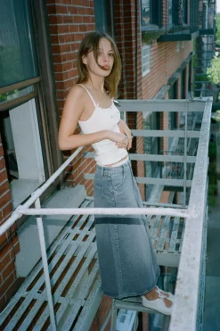 Discount FALDA DENIM TRF TIRO MEDIO Mujer Faldas / Shorts