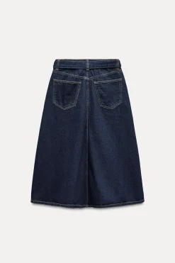 Fashion FALDA DENIM TRF VUELO Mujer Faldas / Shorts