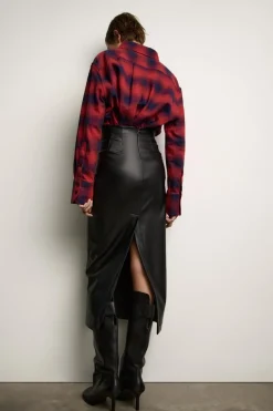 New FALDA EFECTO PIEL ABERTURA ZW COLLECTION Mujer Faldas / Shorts