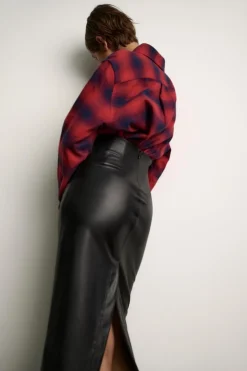 New FALDA EFECTO PIEL ABERTURA ZW COLLECTION Mujer Faldas / Shorts