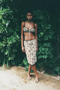 Online FALDA ENCAJE BORDADOS Mujer Faldas / Shorts|Lenceria