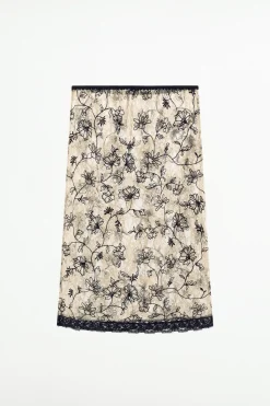 Online FALDA ENCAJE BORDADOS Mujer Faldas / Shorts|Lenceria