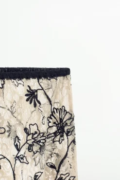 Online FALDA ENCAJE BORDADOS Mujer Faldas / Shorts|Lenceria
