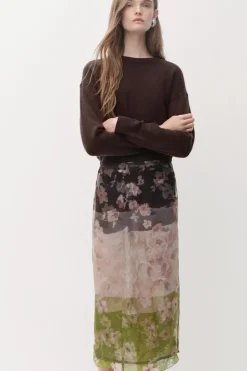 Clearance FALDA ESTAMPADA ORGANZA ZW COLLECTION Mujer Faldas / Shorts