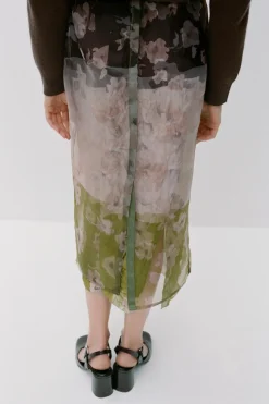 Clearance FALDA ESTAMPADA ORGANZA ZW COLLECTION Mujer Faldas / Shorts