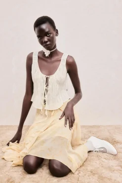 Online FALDA ESTAMPADA VOLANTES Mujer Faldas / Shorts