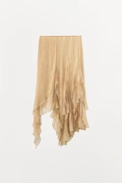 Online FALDA ESTAMPADA VOLANTES Mujer Faldas / Shorts