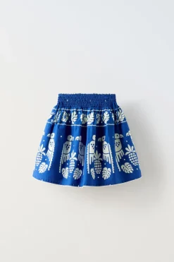 Niños ZARA 6 - 14 Años·Faldas / Bermudas<FALDA ESTAMPADO PAJAROS