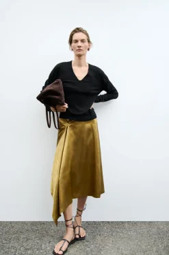 Sale FALDA FLUIDA ASIMÉTRICA ZW COLLECTION Mujer Faldas / Shorts