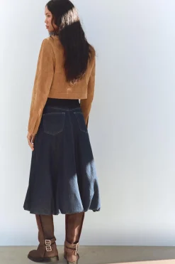 Best FALDA GLOBO DENIM TRF Mujer Faldas / Shorts