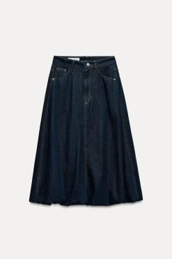 Best FALDA GLOBO DENIM TRF Mujer Faldas / Shorts