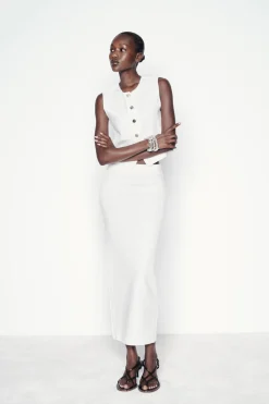 Clearance FALDA LARGA ABERTURA PUNTO STRETCH Mujer Faldas / Shorts