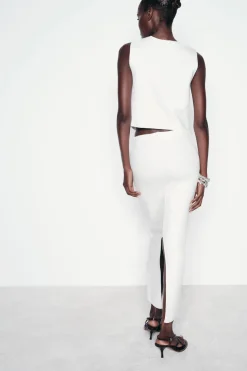 Clearance FALDA LARGA ABERTURA PUNTO STRETCH Mujer Faldas / Shorts