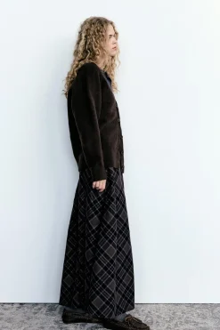 Discount FALDA LARGA CUADROS Mujer Faldas / Shorts