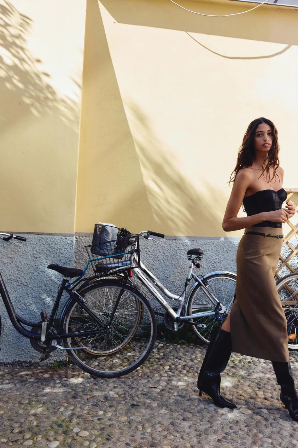 New FALDA LARGA CUADROS CINTURÓN Mujer Faldas / Shorts