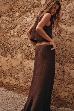 Hot FALDA LARGA ESTRUCTURA Mujer Faldas / Shorts