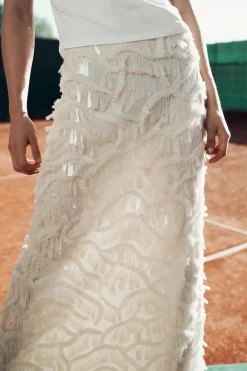 Hot FALDA LARGA LENTEJUELAS Mujer Faldas / Shorts