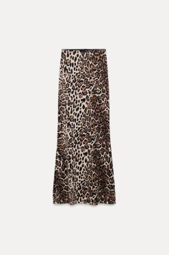 Hot FALDA LARGA POLIAMIDA ESTAMPADO ANIMAL Mujer Faldas / Shorts