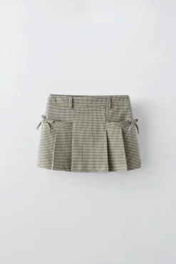 Niños ZARA 6 - 14 Años·Faldas / Bermudas<FALDA LAZOS PATA DE GALLO