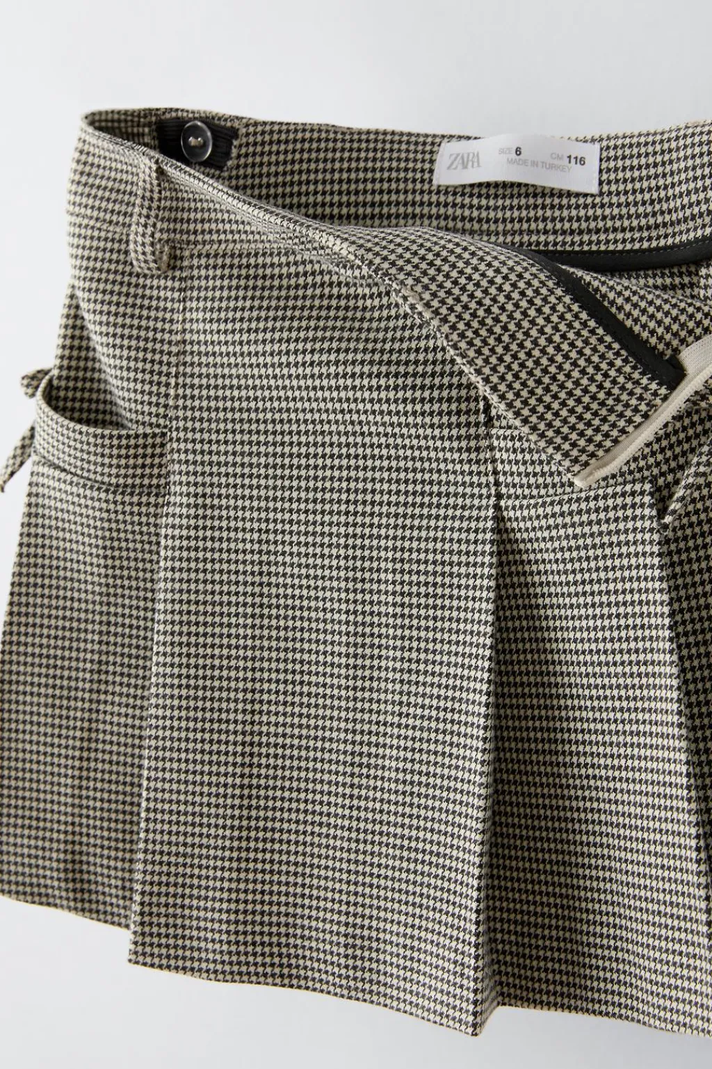 Niños ZARA 6 - 14 Años·Faldas / Bermudas<FALDA LAZOS PATA DE GALLO